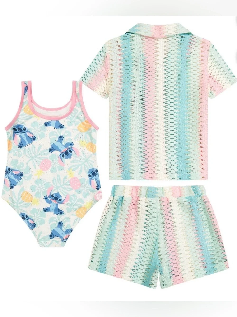 NWT - Disney Toddler Girl’s Stitch Resort Swim Set
